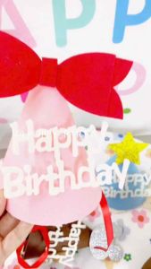 Party Hats Happy Birthday Party Decoration Shine Cone Cap Bronzing Hat Kids Children Adult Hari Jadi Kanak Topi Happy Birthday ins hat spec mask decoration/Birthday spec glasses hat 生日帽
