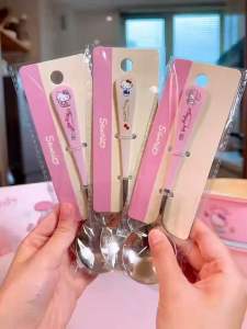 Sanrio Stainless Steel Spoon 304 Hello Kitty My Melody Cute Enlarged Spoon Head