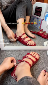 Syakila Collections Sandal Flat Kokop B3 Variasi Tali Gesper Size 36-40