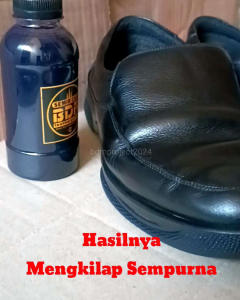 Semir Sepatu Hitam Cair 50ml / Semir Cair Kulit Hitam Gratis Kuas