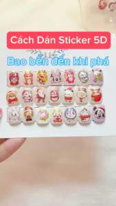 Sticker 5D dán nguyên móng mẫu đi biển sò ốc bikini hoạt hình các mẫu mới