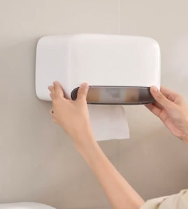Toilet Tissue Box Wall-mounted Punch-free Toilet Waterproof Paper Storage Roll Holder