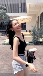 Áo thun tăm lạnh ba lỗ hở lưng có đệm mút ngực tôn dáng chuẩn style trẻ trung năng động phù hợp mặc nhiều dịp