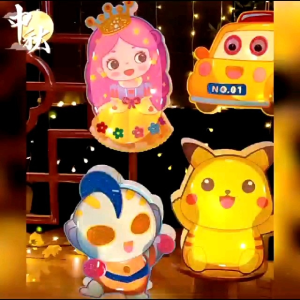 ❣️Msia stock❣️DIY lantern with light and music/Kuromi cartoon PVC tanglong/Elsa Iron man/mid autumn moon cake festival/库洛米中秋节卡通灯笼