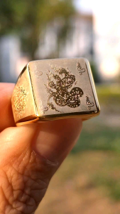 แหวนพญานาค ตัวเรือนหน้าเหลี่ยม 11 มม. เลือกขนาดได้ - หน้างาม 24 ชั่วโมง