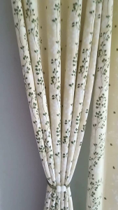 gorden jendela minimalis asoka hijau abu bahan satin bridal tinggi 250-300cm