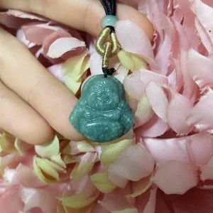dây chuyển phật di lạc ngọc lam ngọc tự nhiên vip dây chuyền đá phong thuỷ trang sức thiết kế đủ hoá đơn thẻ bảo hành