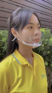 9 บาท ชิ้นละหน้ากากทำอาหาร ชิ้นละหน้ากากทำครัว 10 ชิ้น/แพ็ค หน้ากากกันน้ำลายแบบใส พร้อมส่ง