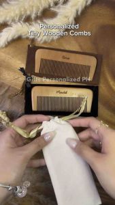 Personalized Wooden Hair Comb (Small or Large) aVelvet Pouch Available Wood Comb Engraved