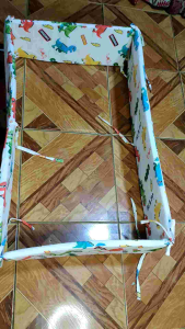 BUMPER GUARD for 4 siddings of wooden crib size 9x21\" width 9\"x36\" length