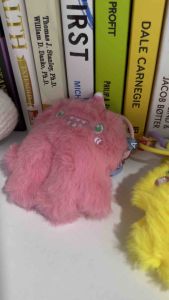 Purple GK001 Boneka Monster Keychain: Gantungan Kunci Tas Cute Bulu Plush Doll Trendy Baru