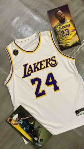 JERSEY BASKET KOBE BRYANT #KB24 LAKERS 24 PUTIH SWINGMAN