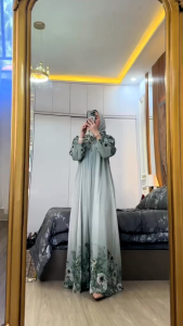 New Elyza Gamis Set Hijab motif Terbaru Gamis Terbaru Mewah Kekinian Gamis Wanita Set hijab Segi 4 Best seller baju gamis wanita dewasa gamis kondangan terbaru mewah terlaris