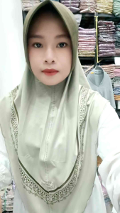 Hijab bergo pet jersey printing gradasi motif A2 by Alindi Hijab