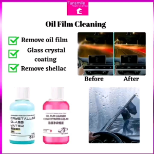 FUNSMILE : [ 2 pcs/set ] Car Glass Cleaning Remove Water Spots From Car Glass Car Glass Cleaner for Rain Repellent Car
