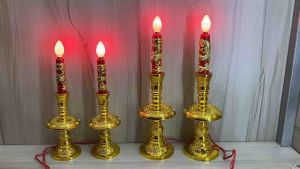 ĐÈN LƯ CẦY ĐÈN THỜ CÂY NẾN KIỂU TRUYỀN THỐNG (MỘT CẶP)