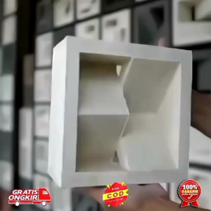 looster beton Varian motif warna abu putih merah hiasan dinding  sirkulasi Lubang angin anti tampias