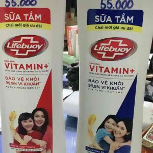 Sữa tắm Lifebuoy công thức VITAMIN+ chai 350g