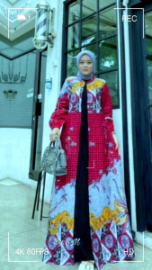 Gamis Cardy Batik Mix Moscrepe | Gamis Batik Cardy