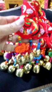 ที่แขวนห้อยมงคลปีมะเส็ง2568งานผ้าพร้อมกระดิ่ง แขวนให้มีโชคลาภ โชคดี ตลอดทั้งปี