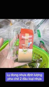 Ly đong định lượng pha chế 2 đầu loại Nhựa cao cấp - gia dung Nari