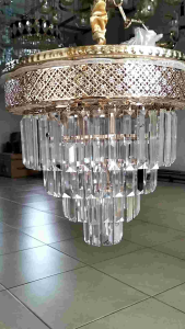 good jaya lighting lampu gantung crystal LED 40cm 3 warna import modern