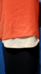 DRESS LENGAN PENDEK ORANGE (ARNALDO BASSINI) 216