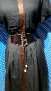 Dress Lengan Pendek Hitam Interplanet