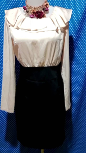 DRESS LENGAN PANJANG HITAM(ROEM) 273