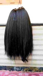 Rambut Sambung Cemara Hitam Polos Panjang 1 Meter