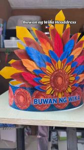 LAMINATED Buwan ng Wika Headdress for Kids – Colorful Filipino Costume Crown for School Events & Cultural Parade