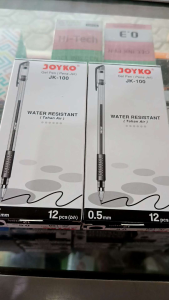 JOYKO 1Pak/Pulpen joyko 05mm/pulpen jel warna hitam/joyko pulpen gel hitam/water resistant 0.5mm