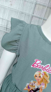 Baju Setelan Barbie Anak Perempuan Bahan Crinkle Airflow Usia 1-7 Tahun
