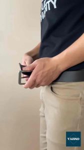 CLASSIC 3 สี งานไทย หัวเข็มขัดเนื้อด้าน 1.5“ 🇹🇭 เข็มขัดผู้ชายเก๋ๆ ลุคแมนๆเท่ๆมีสายยาวสำหรับคนอ้วนเอวใหญ่สีดำน้ำตาลy2k fat man belt