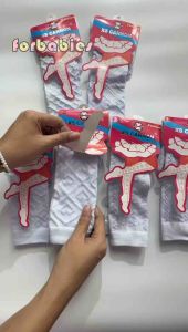 Breathable white Cotton Kids Knee High Socks 3-10Y  Soft Long Crew Socks with Mesh Design for Girl