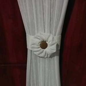 Gorden Ikat Gorden Jendela Gorden Pintu Kaca Gorden kupu kupu Motif Salju Putih