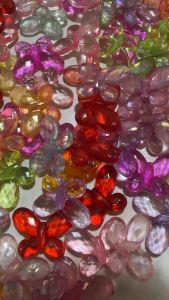 100 pcs Transparent Butterfly beads For DIY Jewelry beading Accessories size 18mm