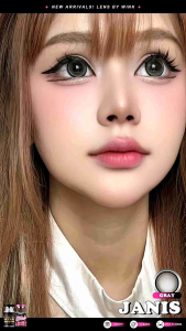 คอนแทคเลนส์ รุ่น JANIS มีสี Gray/Brown/Green สีเทา/ตาล/เขียว มีค่าสายตาปกติ (0.00) เปลี่ยนแทนทุกเดือน