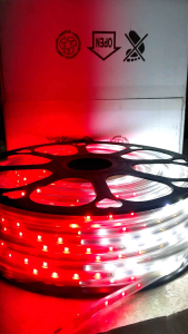 Strip LED Merah Putih RGB 5050 100 meter 1 roll / Lampu Outdoor Kedip FREE SOKET