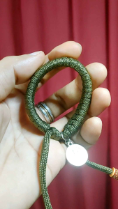 St. Benedict Wrist Bond Avocado Green Bracelet