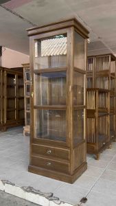 ตู้ไม้สัก สูง 180 x กว้าง 60 x ลึก 45 cm. ชั้นวางของไม้สัก 3 ชั้น สีเสี้ยนดำ น้ำตาล (จัดส่งทั้งตู้) มีประกันสินค้า แพคจัดส่งอย่างดี ทางร้านจัดส่งเอง