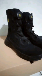 Sepatu PDL tactical satpol PP Menhan PNS Model tali putar hitam