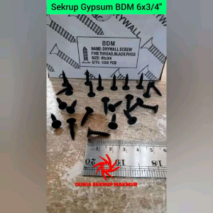 (100 pcs) Sekrup Gypsum 6x3/4" / Skrup Gipsum 2CM