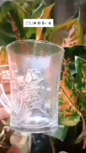 gelas tulip gelas sahi gelas kopi bahan kaca isi 6. gelas souvenir