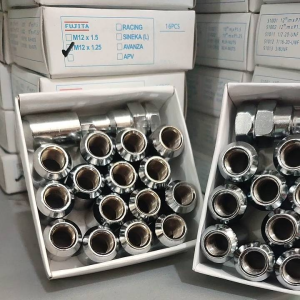 [16 Pcs Mur + 1 Kunci L] Mur Baut Roda Seneca Lug Nut Fujita 1.25 & 1.5