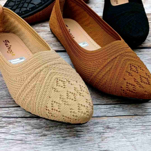 Fairooz - Sepatu Wanita Flat Shoes Rajut Import NEW MOTIF RJ10