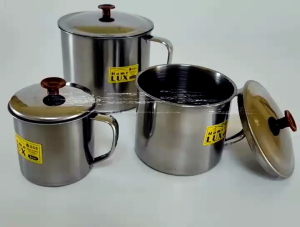MUG STAINLESS STEEL 10 CM - 12 CM / GELAS MINUM STAINLESS PLUS TUTUP