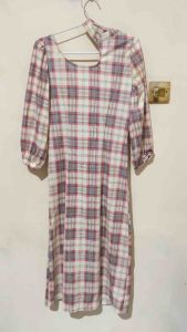 NEW Korean Dress unik motif kotak kotak