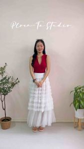 Princess layers skirt 07 กระโปรงดีเทลช้้นๆ ทรงพองแต่งระบาย มี4สี