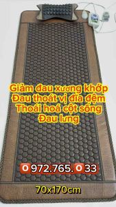 Thảm đá nhiệt nóng 70x170cm (đá lục giác) giúp giảm đau nhức xương khớp toàn thân đau thoát vị đĩa đệm